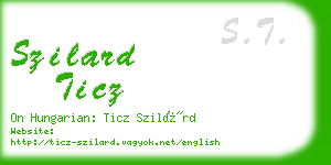 szilard ticz business card